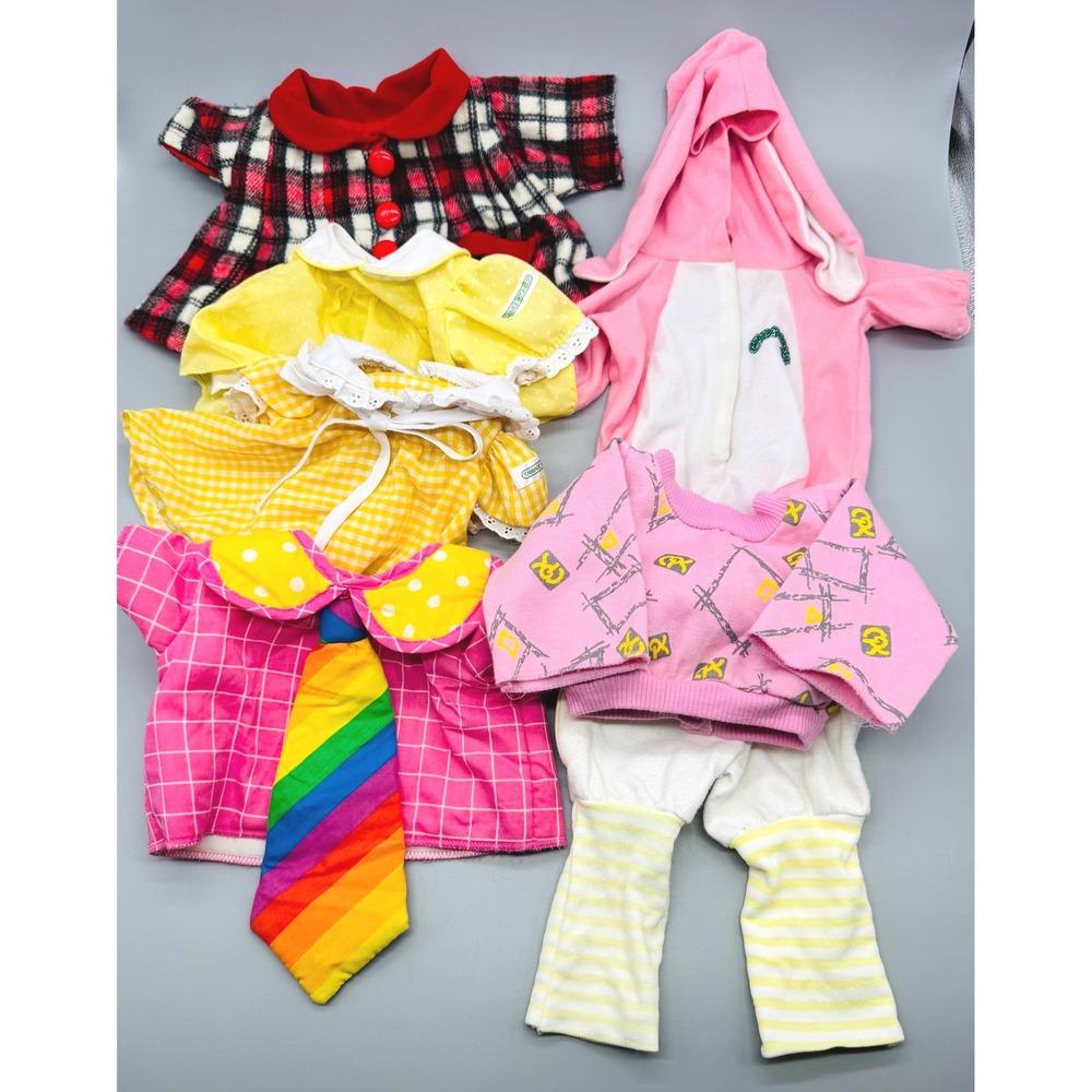 Cabbage Patch Kids Doll Clothes Lot Mixed Vintage Outfits Bunny Plaid Gingham